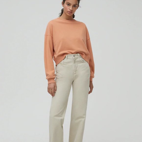 NWT Pull&Bear Crew Neck Sweatshirt Organic Cotton - Picture 1 of 12